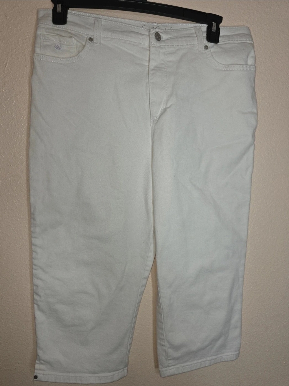 Gloria Vanderbilt White Cropped Jeans - Ankle Length